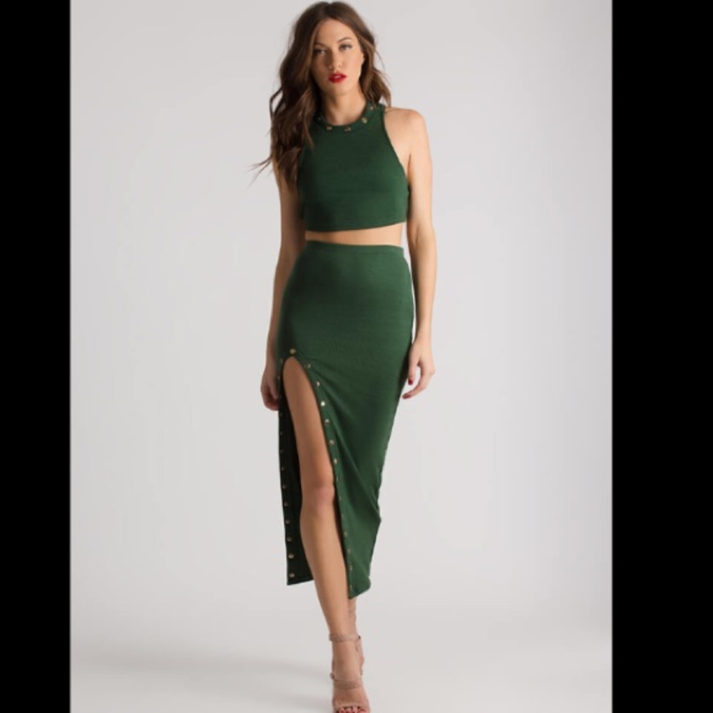 GoJane Huntergreen Stud Knit Set